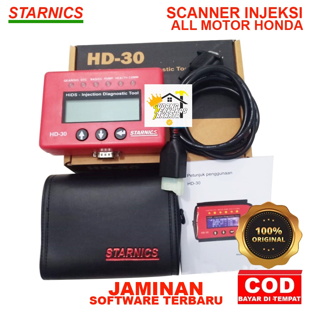 HIDS SCANNER INJEKSI MOTOR HONDA HD-30 UPDATE TERBARU ORIGINAL STARNICS