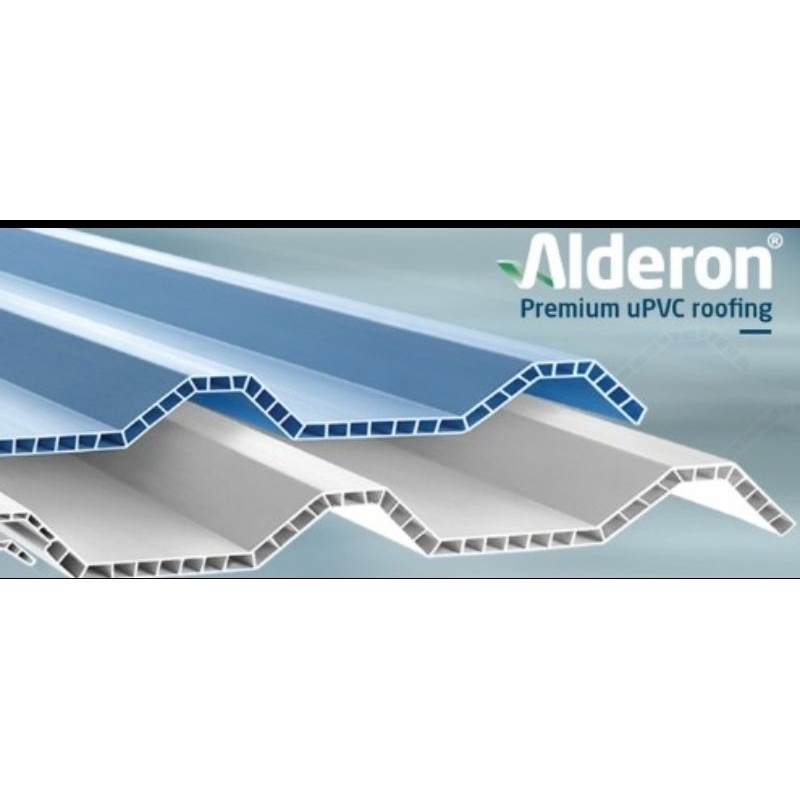 atap upvc alderon double layer tebal 10mm