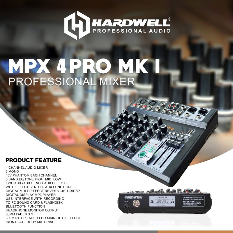 Mixer Hardwell MPX 4 PRO MKI ORIGINAL - mixer hardwell mpx 4pro mki