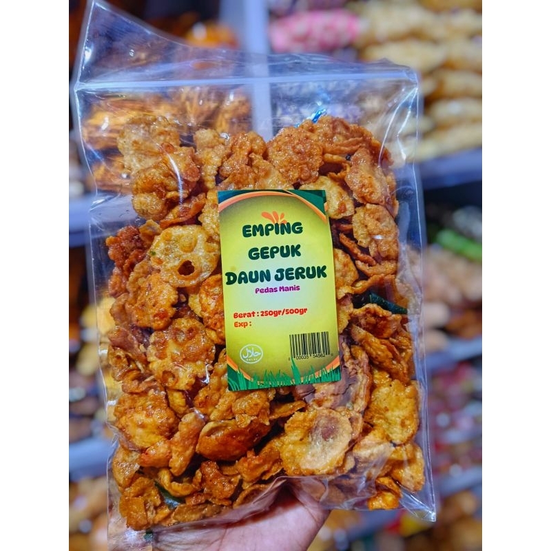 

Emping gepuk Daun Jeruk