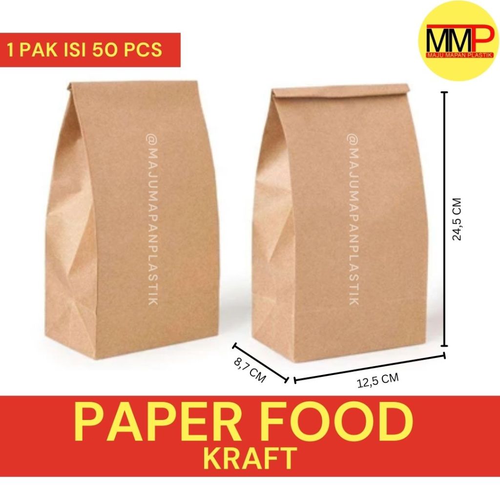 Paper Food Grade DETPAK / Kantong Kertas Makanan dan Snack Food Grade / Pastry Bag