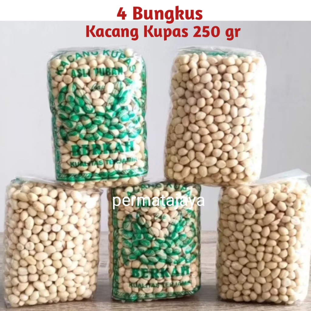 

Promo 4 Bungkus Kacang Kupas Premium Siap Goreng