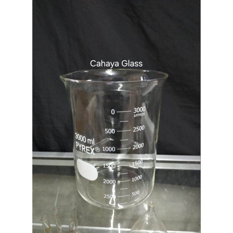 Beaker Glass/Gelas Kimia 3000 ml PYREX