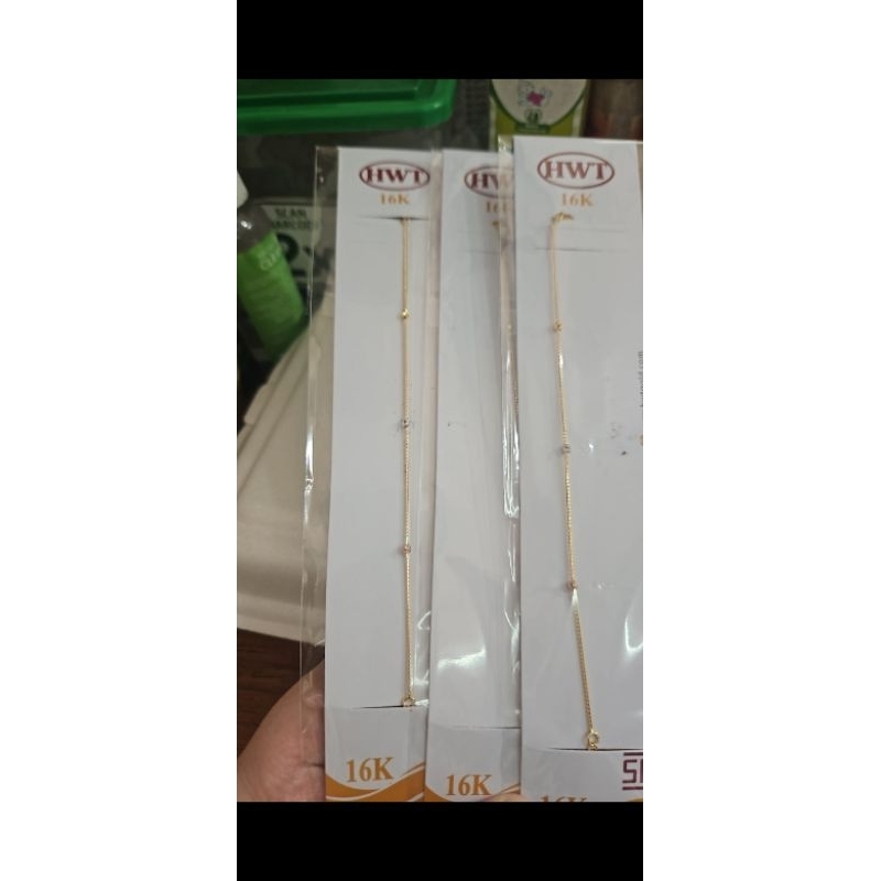 Gelang rantai jedar double 2 layer cd emas asli 700 70% 16k