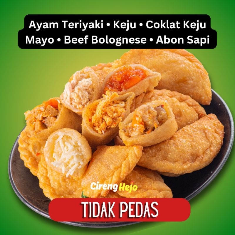 

Cireng Isi varian TIDAK PEDAS (Ayam Teriyaki / Keju / Coklat Keju / Abon Sapi / Mayo / Beef Bolognese) Ready FROZEN By Cireng Hejo