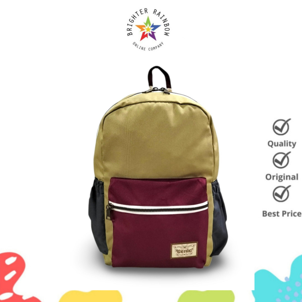 TAS GENIC - 29602 RANSEL SEKOLAH BACKPACK DENGAN RAINCOAT