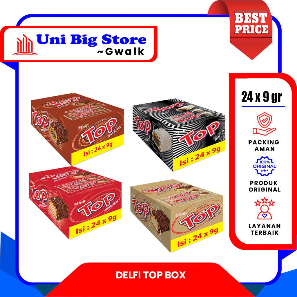 

DELFI TOP WAFER CHOCOLATE - STRAWBERRY - BLACK IN WHITE - TRIPLE CHOC BOX - (24 pcs x 9 gr)