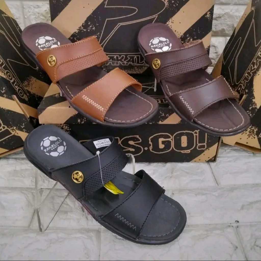Sandal Kulit Model Selop Pria Ori Sandal Pakalolo Terbaru