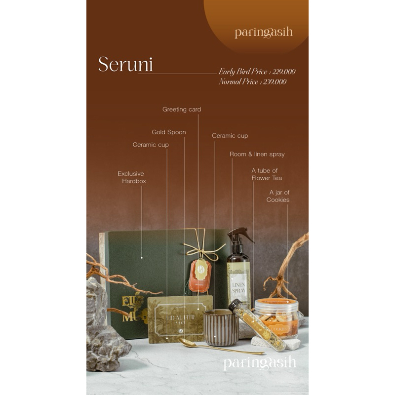 

SERUNI HAMPERS/HAMPERS LEBARAN/EID HAMPERS/PARCEL LEBARAN