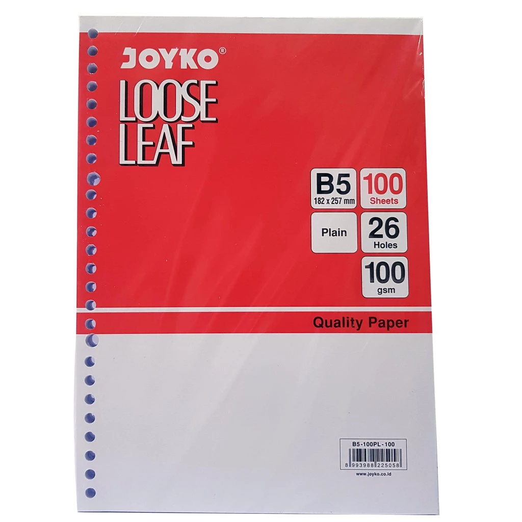

Kertas Binder Polos B5 JoykoLoose Leaf Isi 100 Lembar Termurah