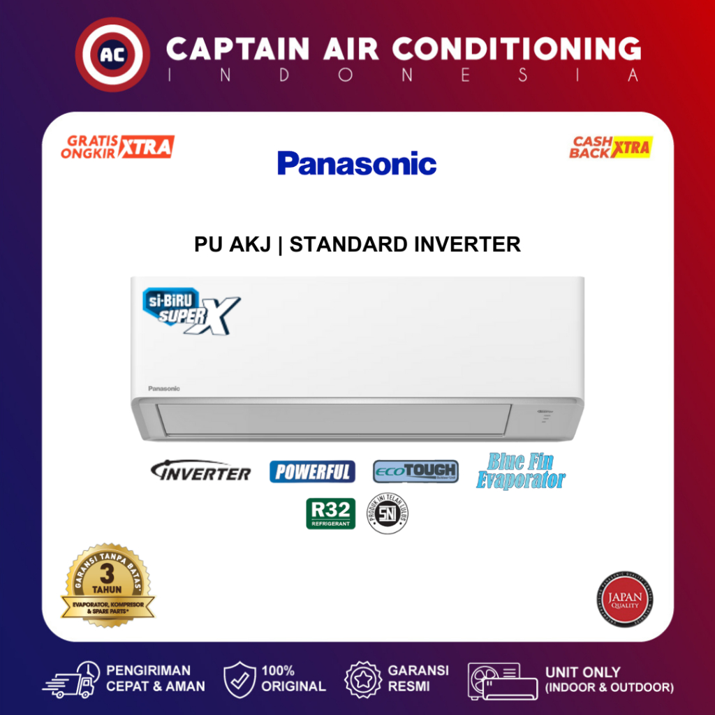 PANASONIC AC Split PU-12AKJ 1.5 PK Standard Inverter