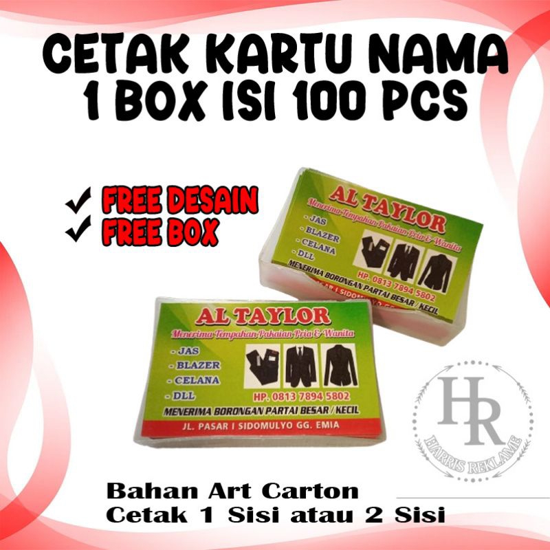 

Custom Kartu Nama 1 Box Isi 100 Pcs Free Box Free Design