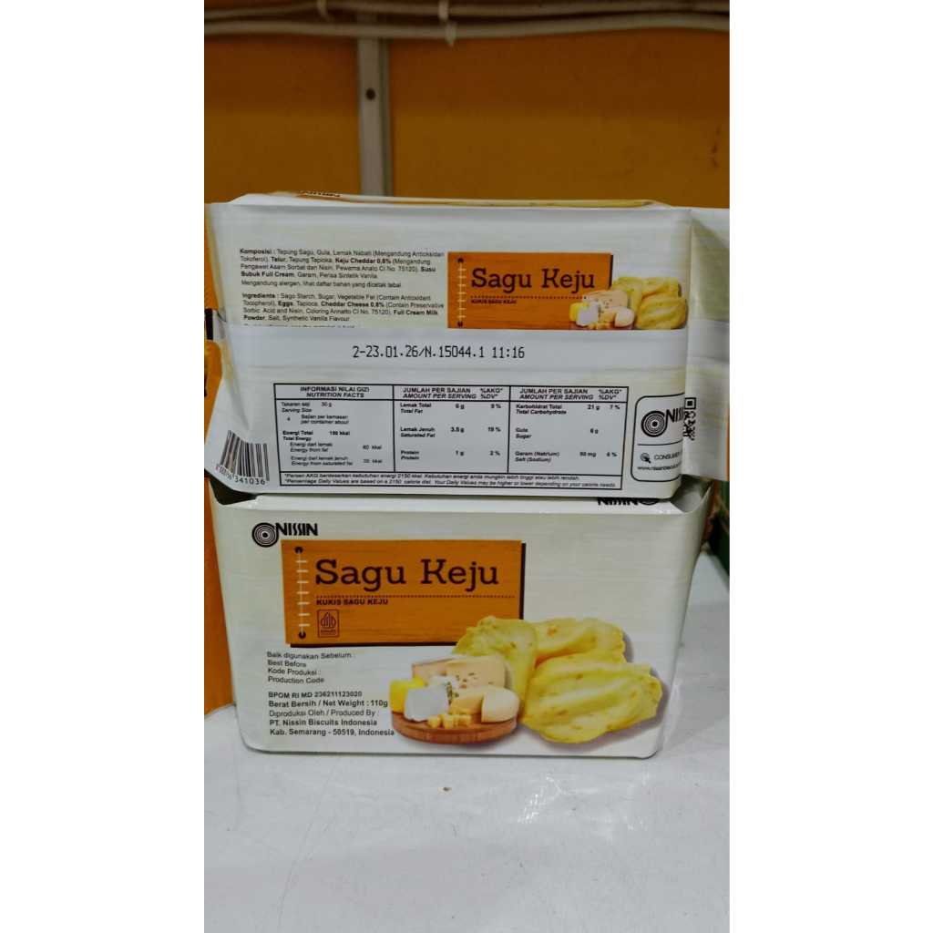 

NISSIN SAGU KEJU kemasan 100 GR