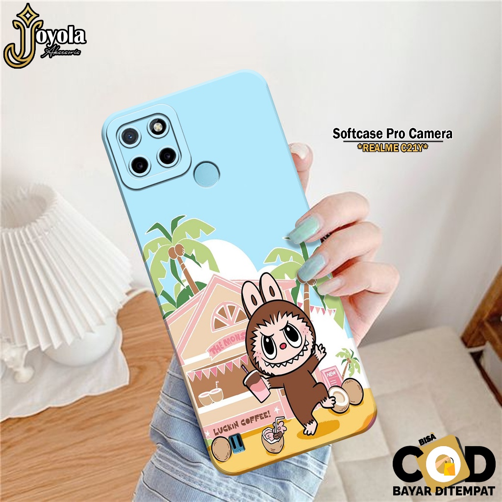 JOYOLA Case Realme C21Y - Fashion Case Kartun - Softcase Realme C21Y - Pro Camera - Casing Realme C2