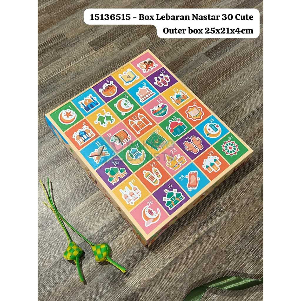

Box Lebaran Nastar 30 Cute / Box Idul Fitri Nastar Sekat 24 Candy Box Gift Hampers Eid Mubarak Aesthetic