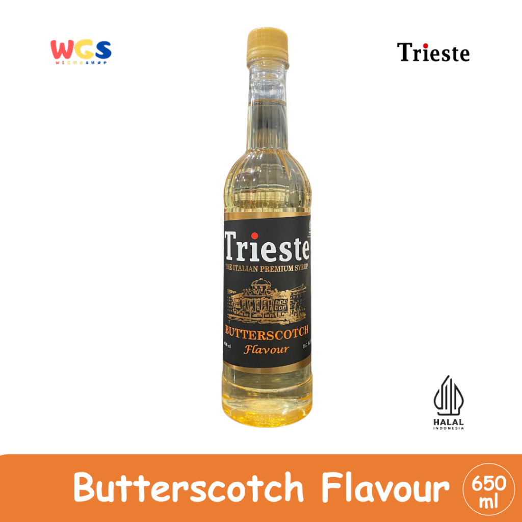 

Trieste Butterscotch Flavour Syrup Premium 650ml - Sirup Rasa Butterscotch untuk Minuman & Dessert