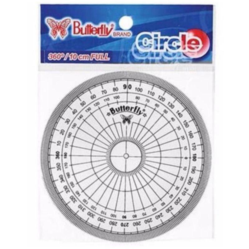 

rtc Penggaris busur Butterfly 360/10cm Circle ( 1pak/12pcs )