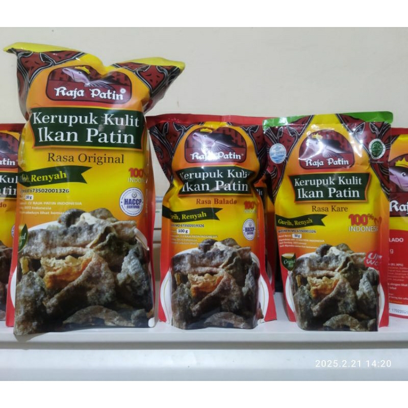

KERUPUK KULIT IKAN PATIN KEMASAN 250g MIX RASA MINIMAL 7 PCS