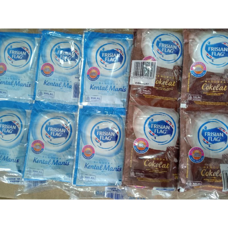 

Susu Kental Manis FRISIAN FLAG Putih dan Coklat Kemasan Renceng 38G isi 6 / Susu Kental Manis SKM FRISIAN FLAG