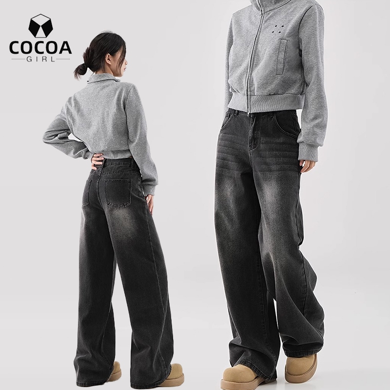 Celana highwaist wanita celana jeans wanita celana jeans wanita kekinian korea celana panjang kasual