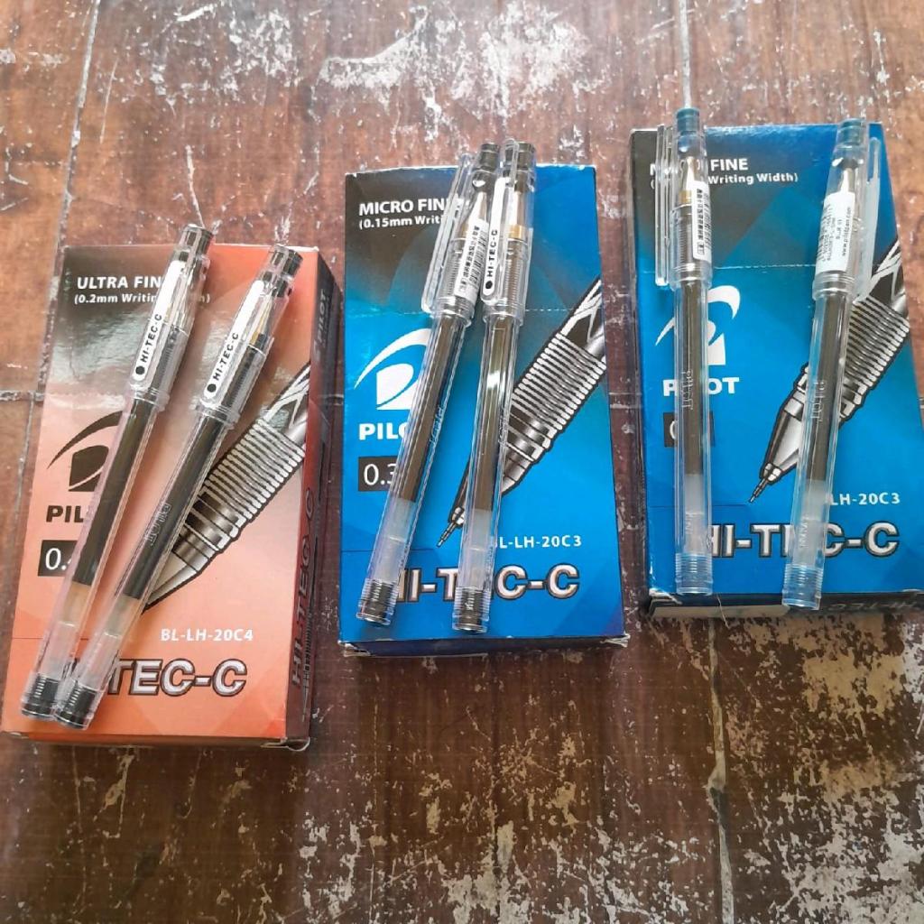 

1 biji Pulpen Hitech C Pilot Asli 0.3 dan 0.4 hitam/biru Pen Hitech