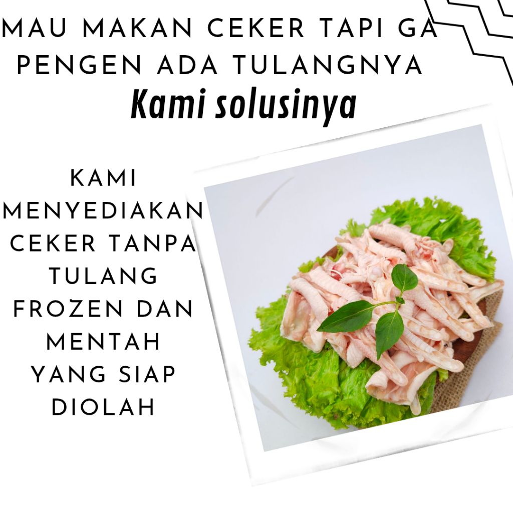 

Ceker Tanpa Tulang Premium 500gr / Ceker Tanpa Tulang / Ceker Tanpa Tulang Frozen / JABODETABEK / Ceker / Dakbal
