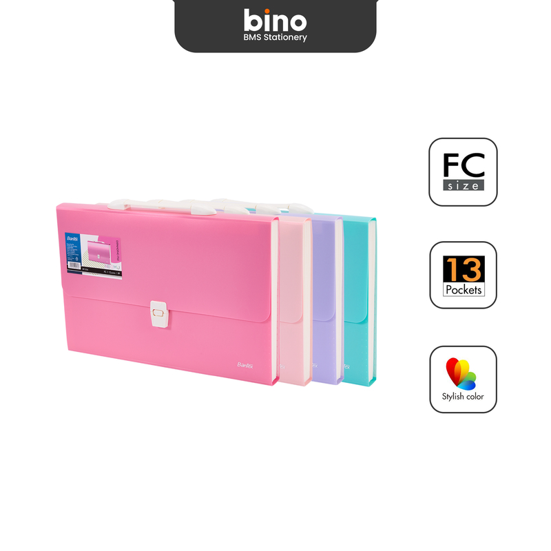 

[BMS Bekasi] Bantex Map Expanding File Folio / Document Bag Warna Pastel BF1504