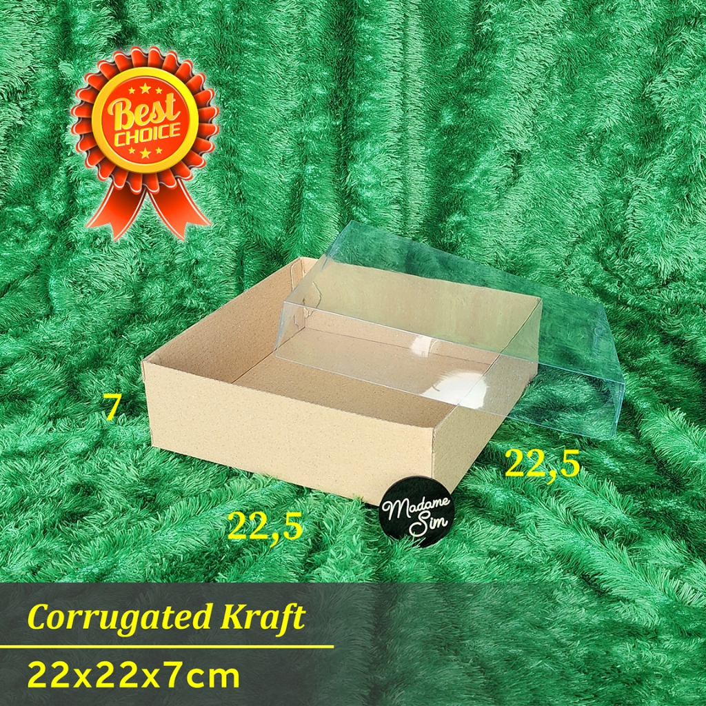 

BOX MIKA - DUS KUE - KOTAK - KARDUS 22x22x7 (ISI : 10 PCS)