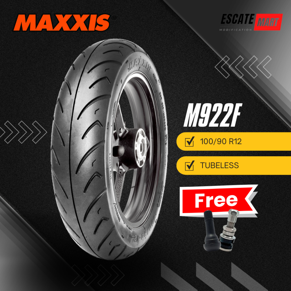 Maxxis M922F 100/90-12 Tubeless - Ban Motor Maxxis M922F 100/90 Ring 12 Tubeless