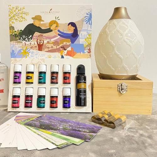 Paket Premium Experience Package PEP Young Living + Diffuser + 10 Essential Oil + FREE GIFT