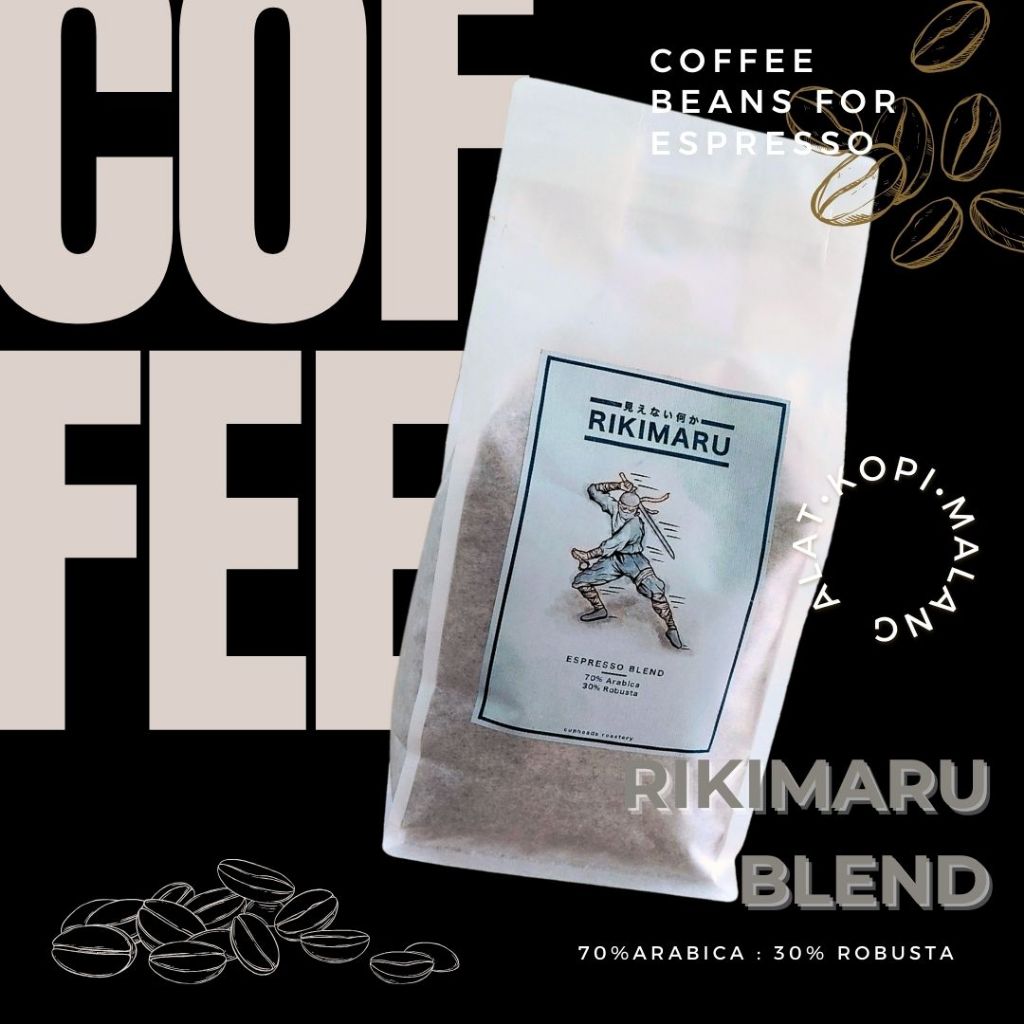 

Coffee Roastbean/Biji Kopi Houseblend RIKIMARU 70:30 Arabica Robusta