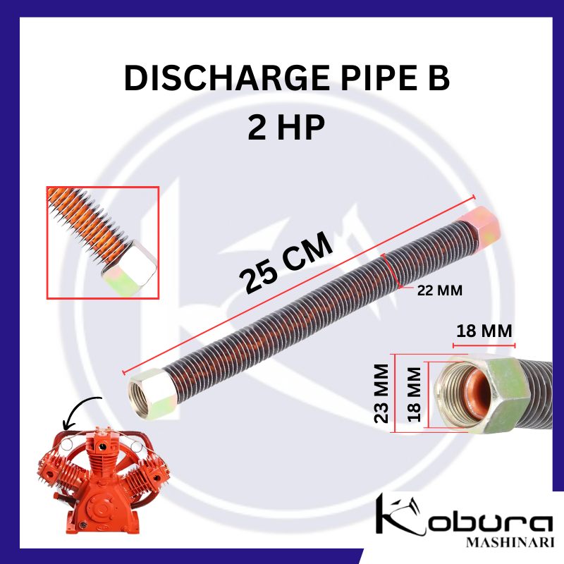 Discharge Pipe B 2 HP 25 CM Pipa Tembaga Kompresor Angin 2 HP Pipa Kompresor