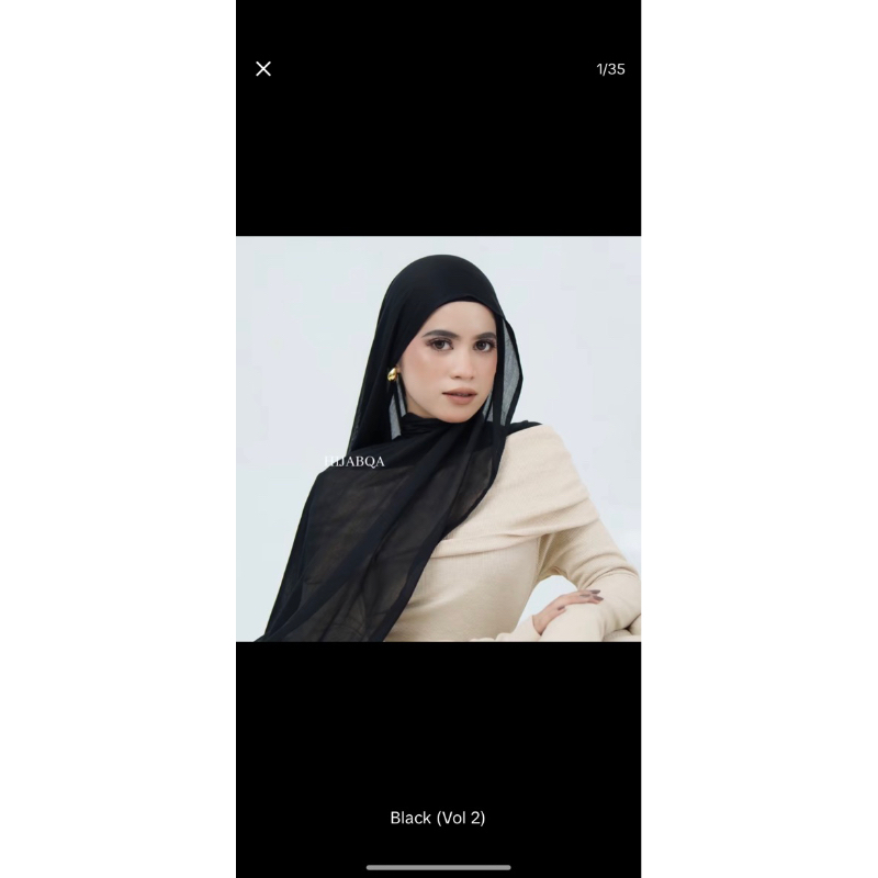 viscose hijabqa black