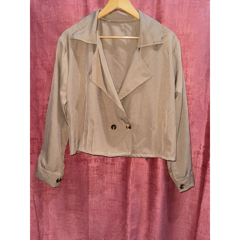 blazer oversize coklat susu - outer kantor wanita