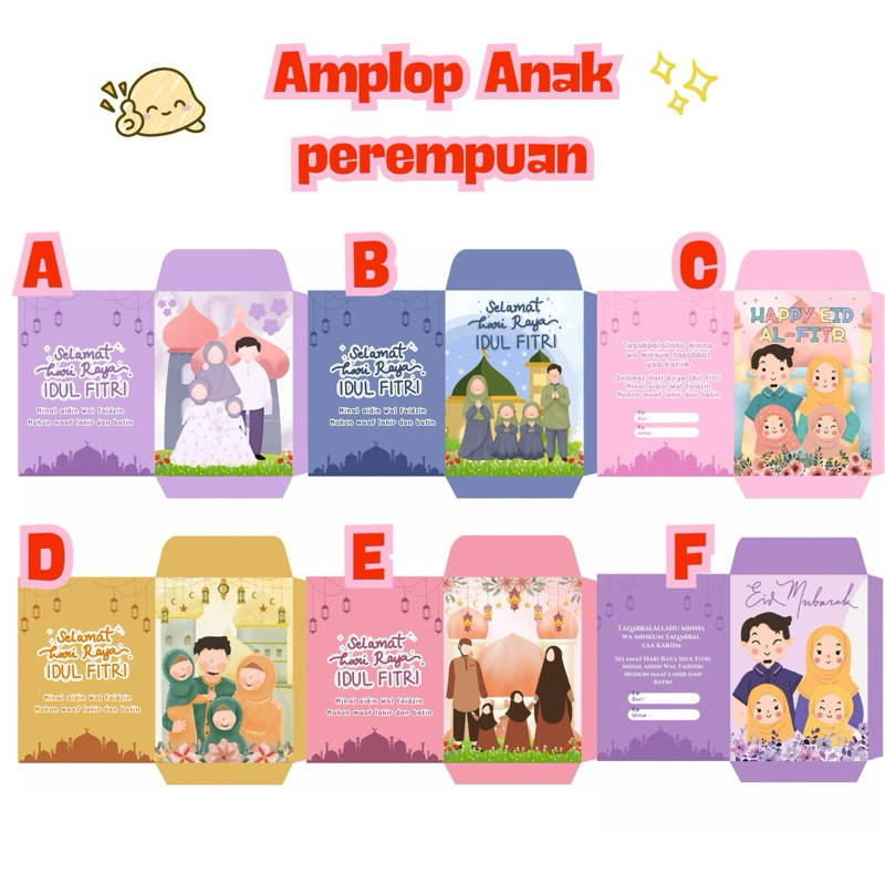 

Amplop kecil custom lebaran lucu murah
