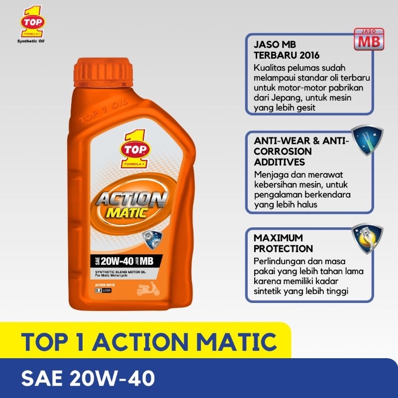 OLI TOP 1 ACTION MATIC 20W-40 0.8L