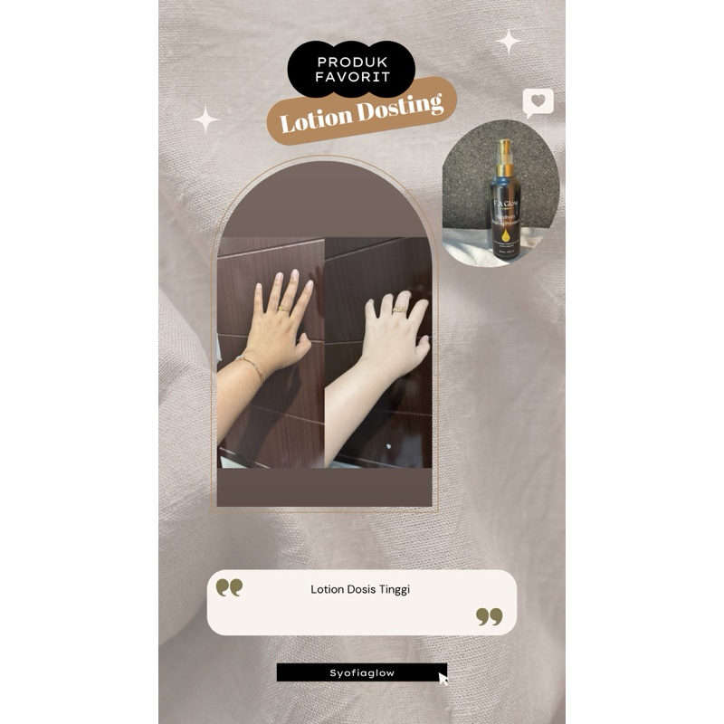 Lotion Dosting F.A Glow Premium , 3 Hari Ada Hasil