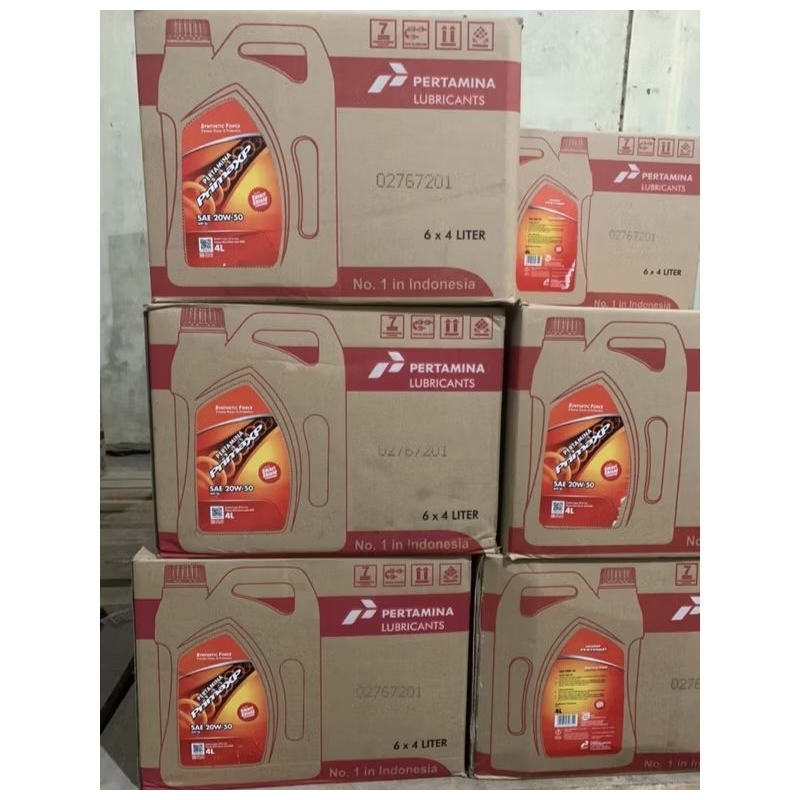 Oli pertamina Prima XP 4 Liter sae 20w-50 ( 1dus)
