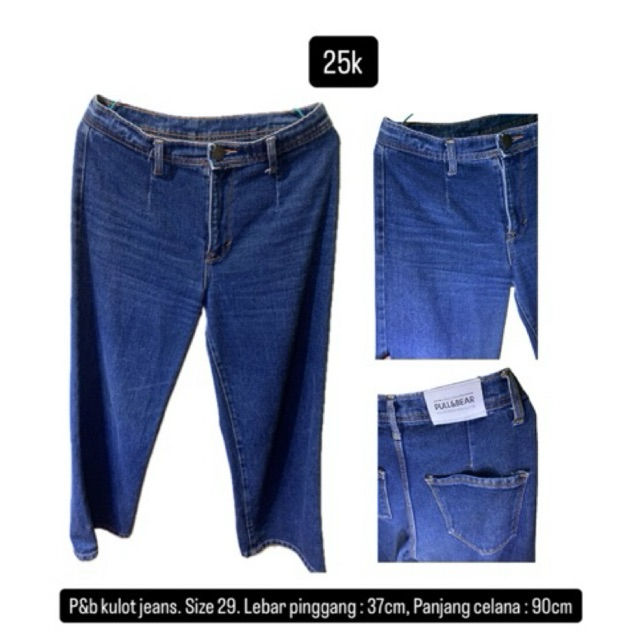 Preloved Kulot Jeans Pull & Bear size 29