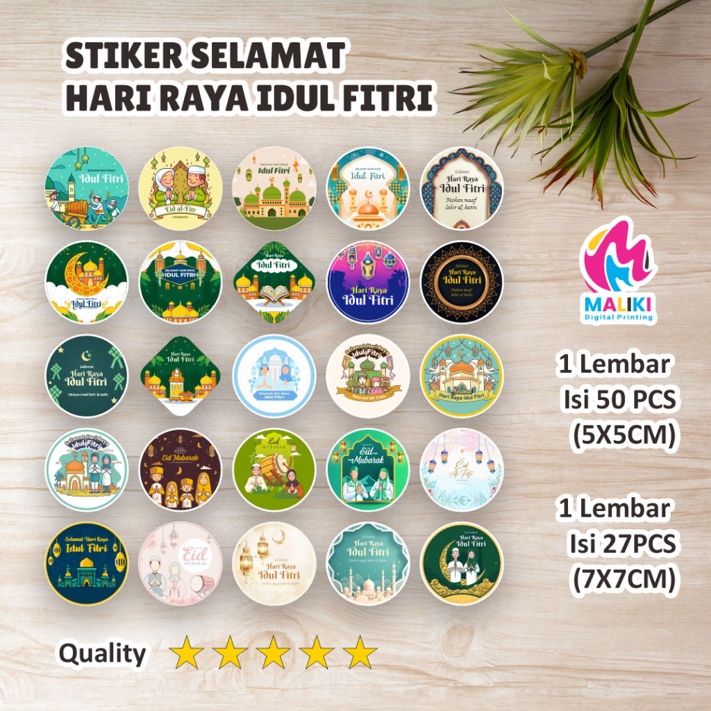 

Label Stiker Selamat Hari Raya Idul Fitri 2025 ( 1 pack isi 50 pcs (5x5cm)