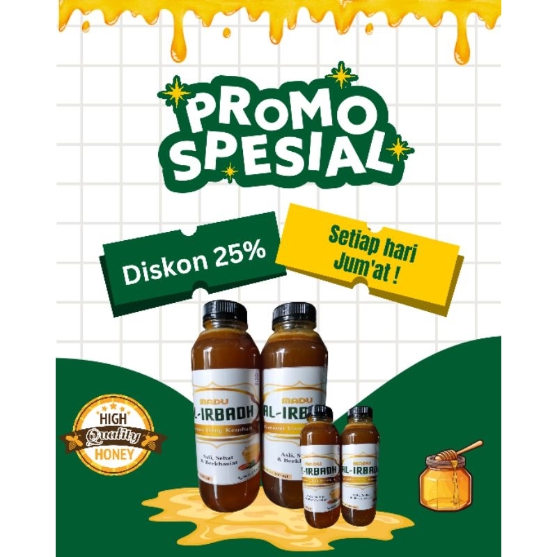 

PROMO SPESIAL SETIAP HARI JUM'AT Madu Hutan Kolaka