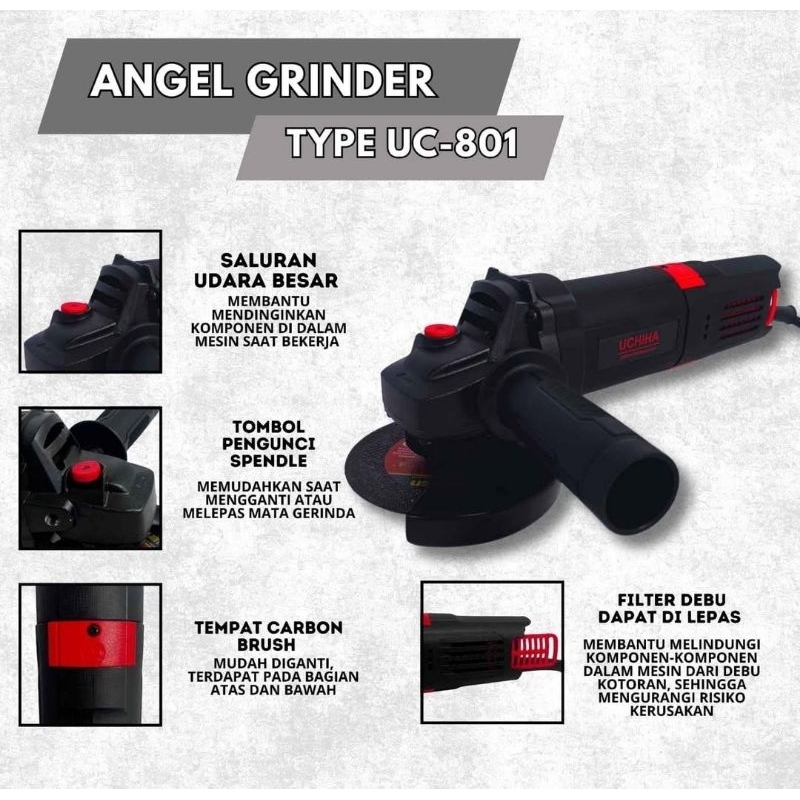 promo Mesin Gerinda Uchiha 801 Japan  Grinder Gurinda Poles barang import