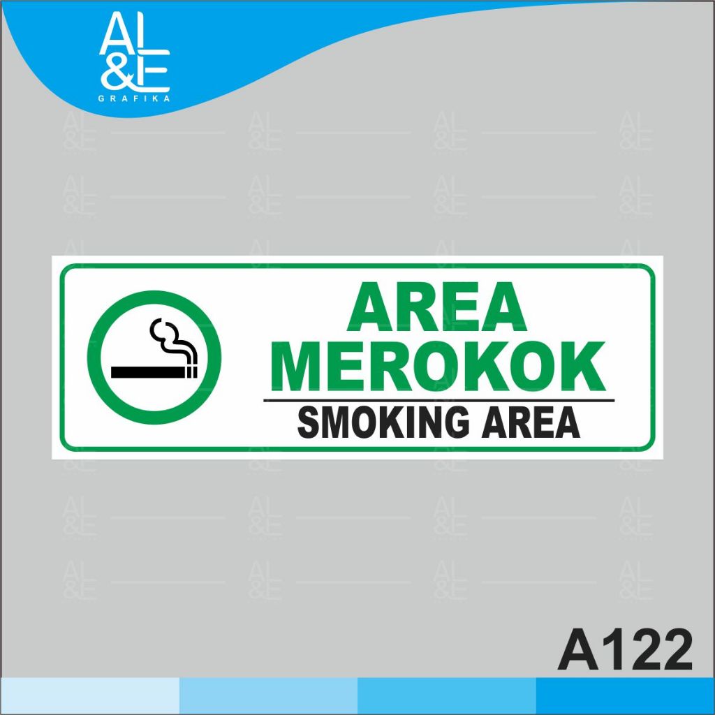 

A122 - Acrylic Sign, Stiker Akrilik Area Merokok, Smoking Area, Premium dan Tahan Air, Bisa Custom