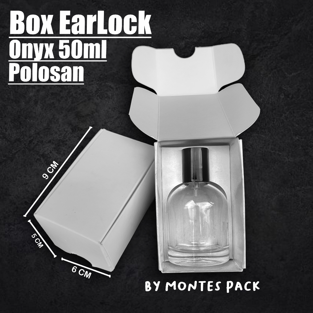 

BOX EARLOCK | untuk botol Onyx 50ml | box parfum earlock Putih hitam