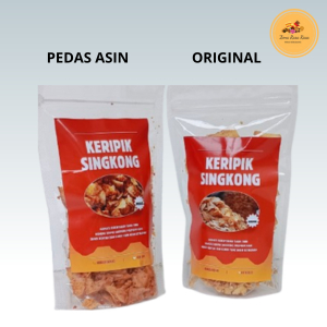 

Keripik singkong bawang pedas ketumbar renyah dan gurih, cemilan kekinian bawang pedas asin ketumbar dan original bawang ketumbar