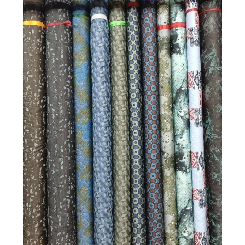 Bahan kain katu Kemeja/Kain katun kemeja Italy motif |Katun Italy