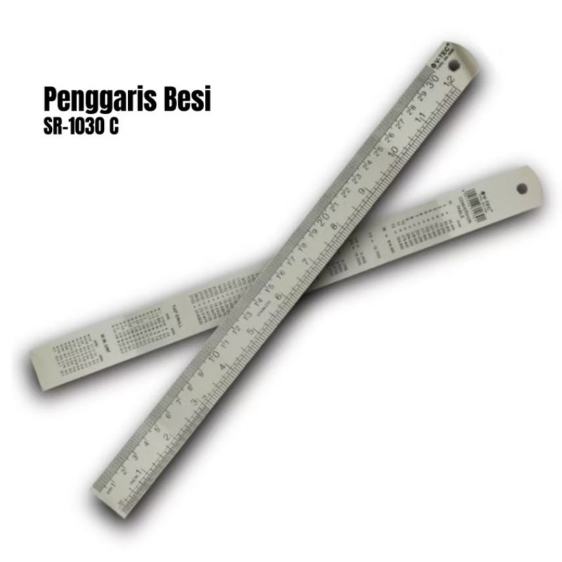 

Penggaris Besi 30cm Stainless Steel - Mistar Ruler ATK 30 cm Alat Tulis Garisan SR-1030 Stationery Pengukur VTEC MONTANA dll