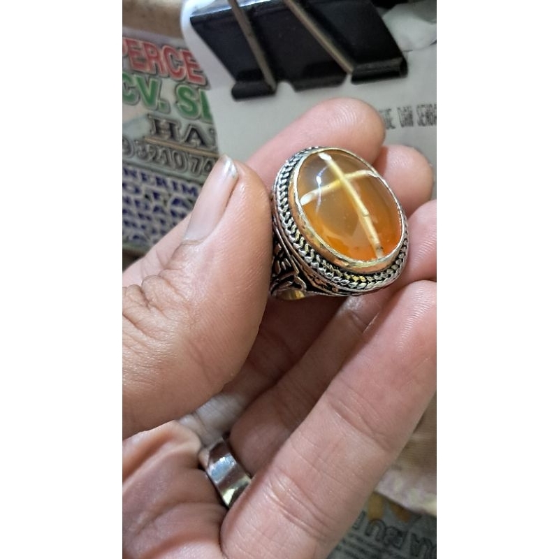 Batu akik tapak jalak  / salib