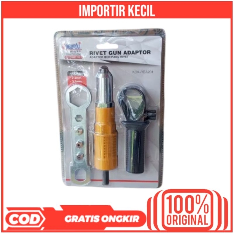 ADAPTOR TANG RIVET MESIN BOR ADAPTOR BOR PAKU KELING RIVET GUN ADAPTOR