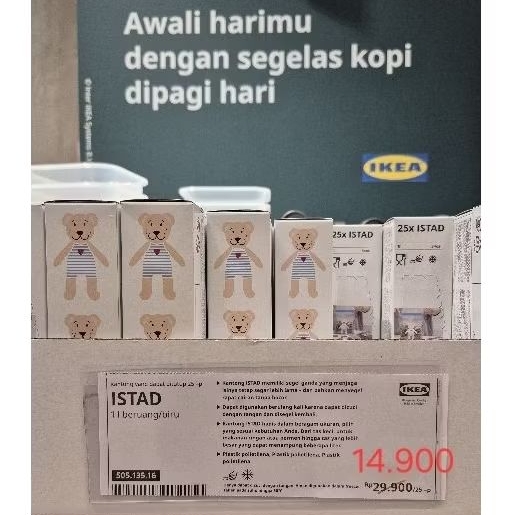 Diskon 50% IKEA Plastik klip - Kantong makanan double seal ziplock bag